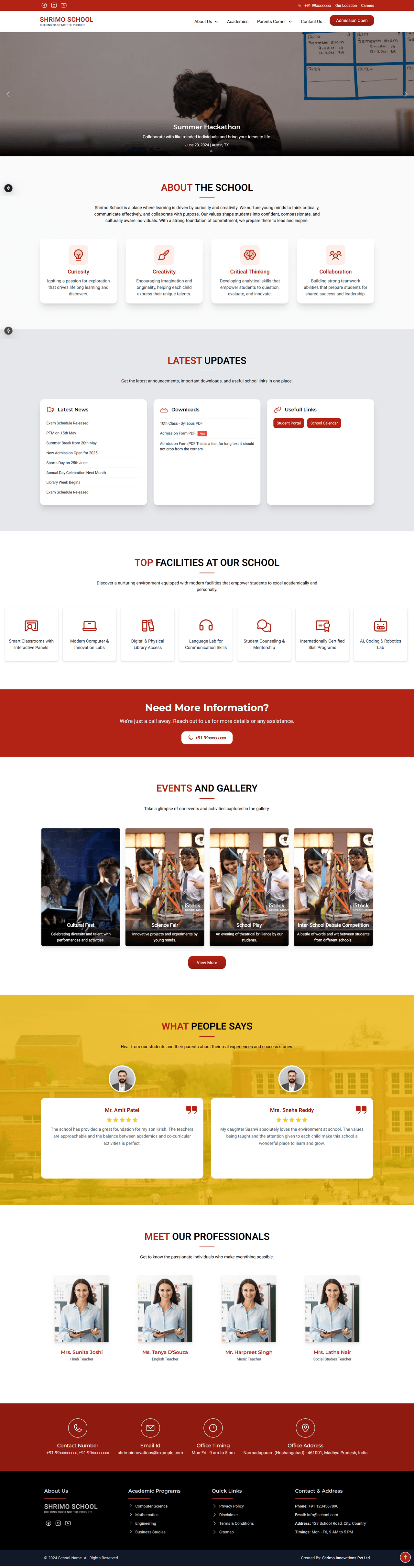 Computer Center Website Demo preview