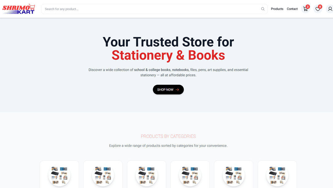 ShrimoKart E-Commerce Template Preview